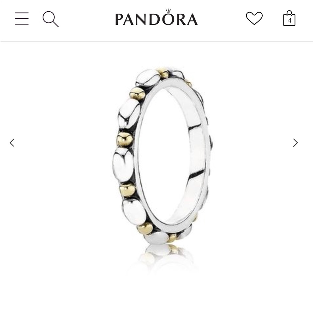 RARE Pandora Gold and Silver Ring